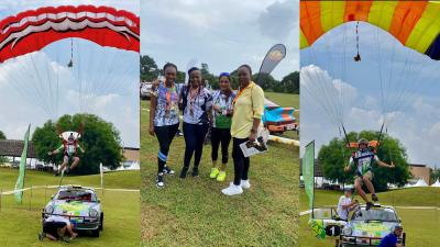 Spectacular Parachuting Aerial show to kick off the Safari Rally