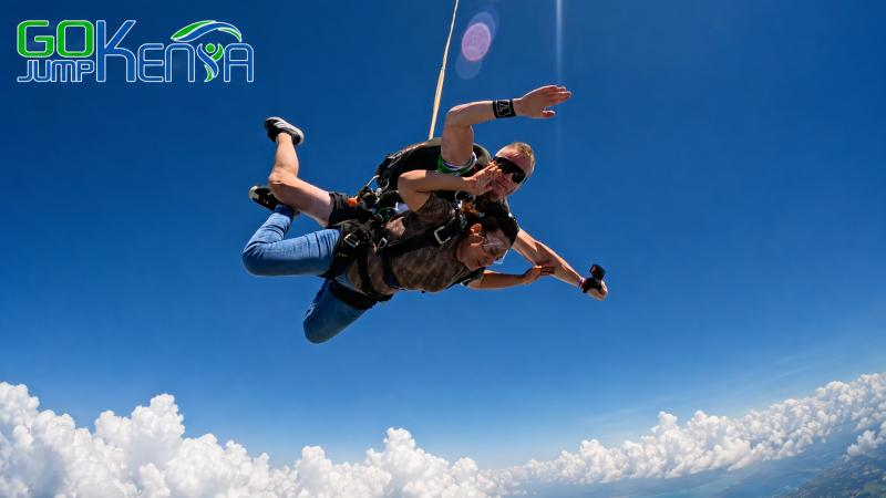 TANDEM SKYDIVE GO JUMP KENYA ARIEL VIEW